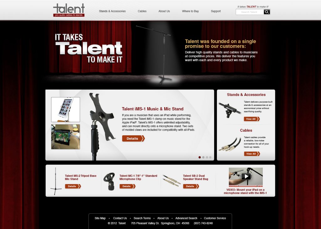 talent audio website